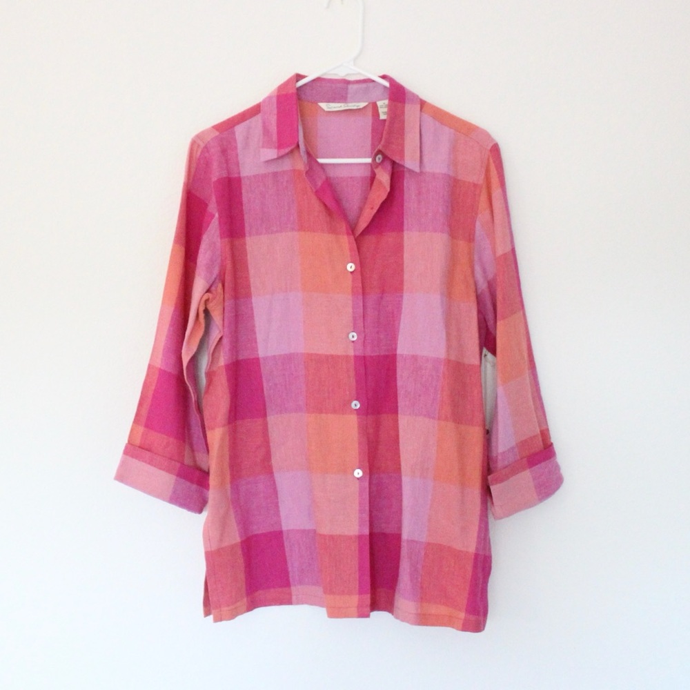 French Laundry Linen Blend Button Up